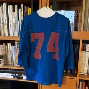 Pilcro Blue and Red Women's Jersey Top